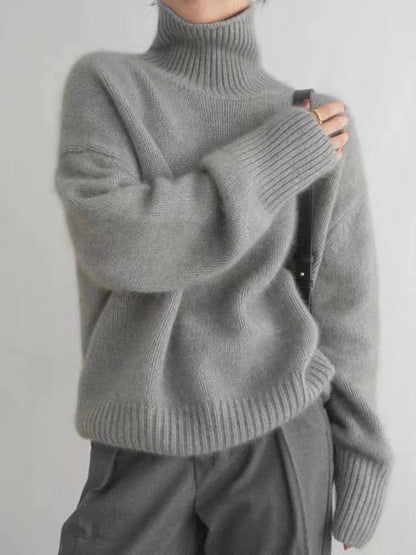 Diane – Oversized Turtleneck Knit Sweater