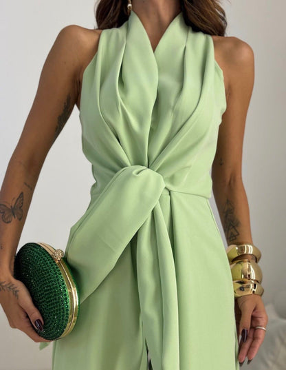 Reba – Halter Neck Wide-Leg Jumpsuit