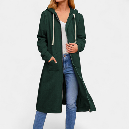 Ida – Longline Zip-Up Relaxed Hoodie