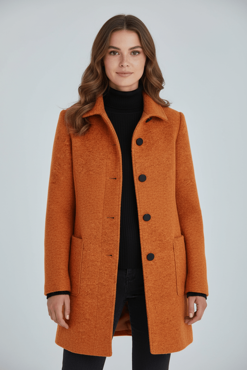 Delilah – Tailored Stand-Collar Overcoat