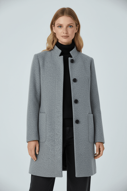 Delilah – Tailored Stand-Collar Overcoat