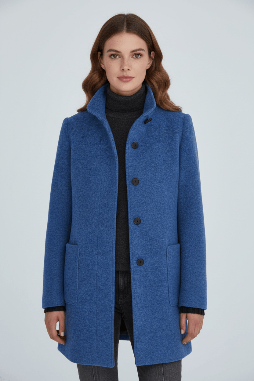 Delilah – Tailored Stand-Collar Overcoat