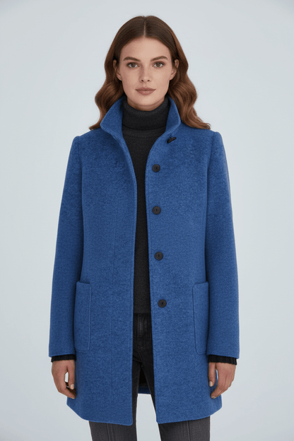Delilah – Tailored Stand-Collar Overcoat