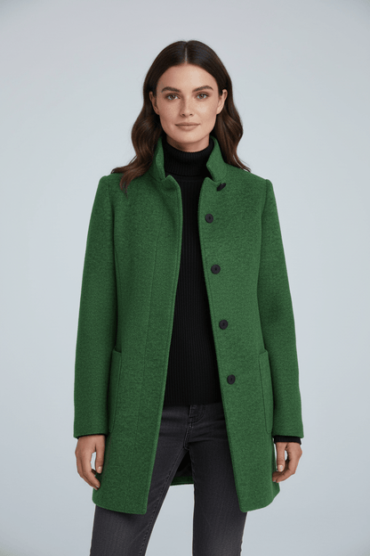Delilah – Tailored Stand-Collar Overcoat