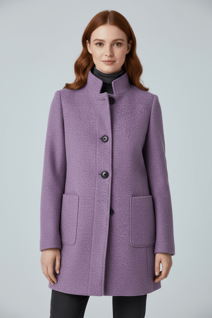 Delilah – Tailored Stand-Collar Overcoat