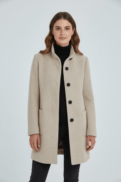 Delilah – Tailored Stand-Collar Overcoat