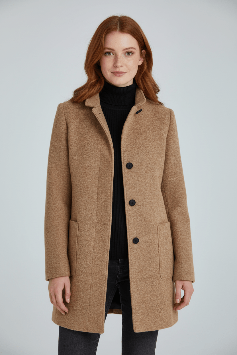 Delilah – Tailored Stand-Collar Overcoat