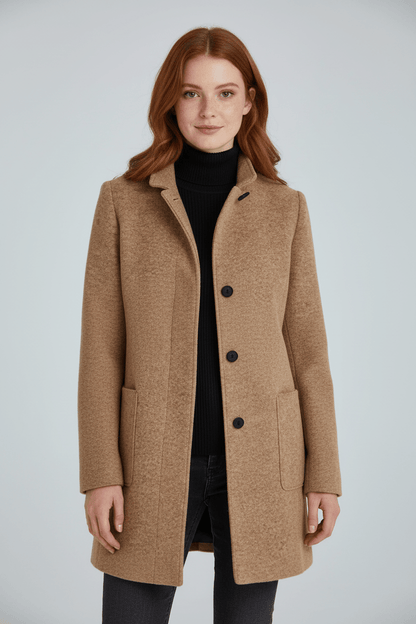 Delilah – Tailored Stand-Collar Overcoat