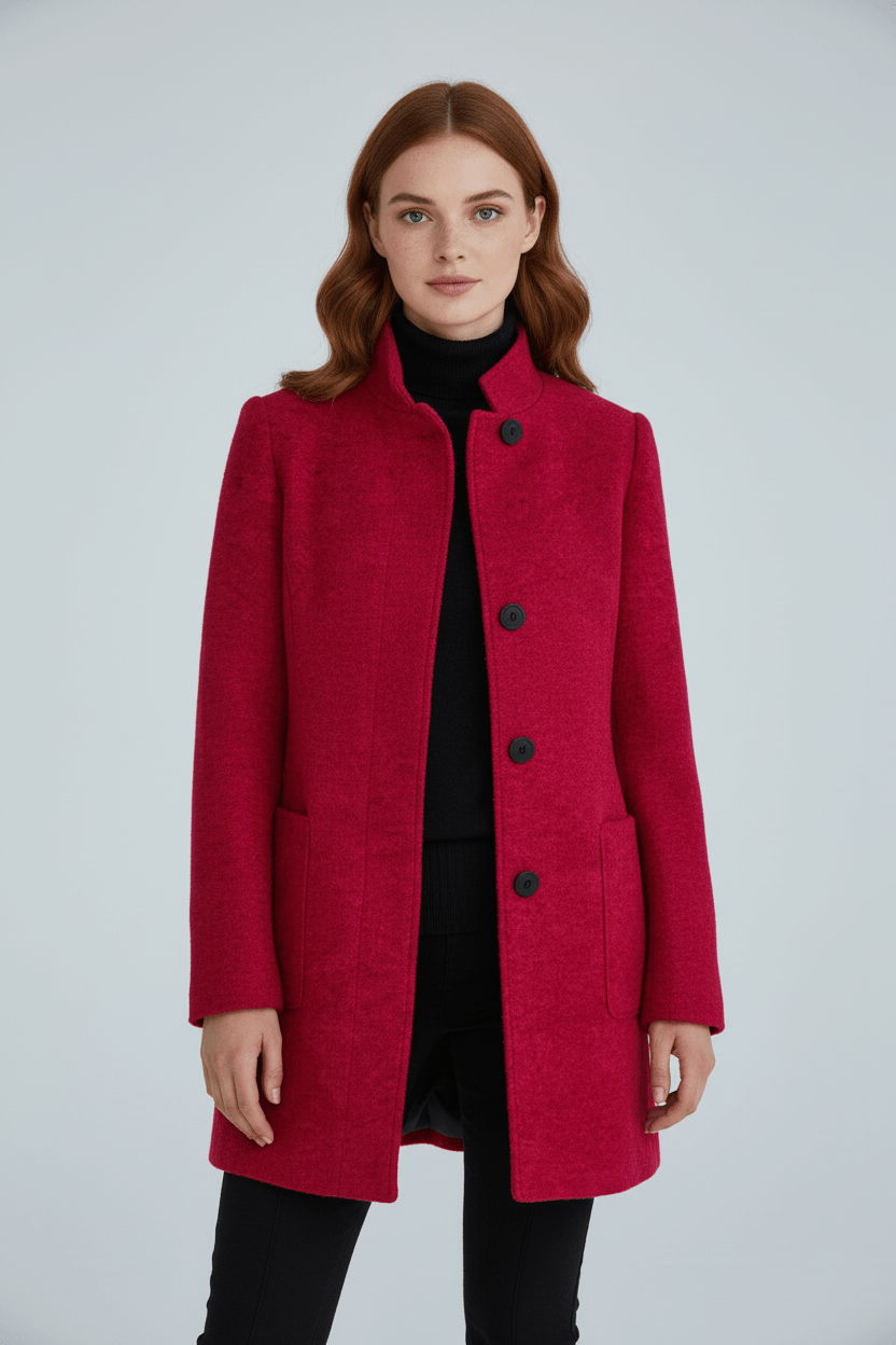 Delilah – Tailored Stand-Collar Overcoat