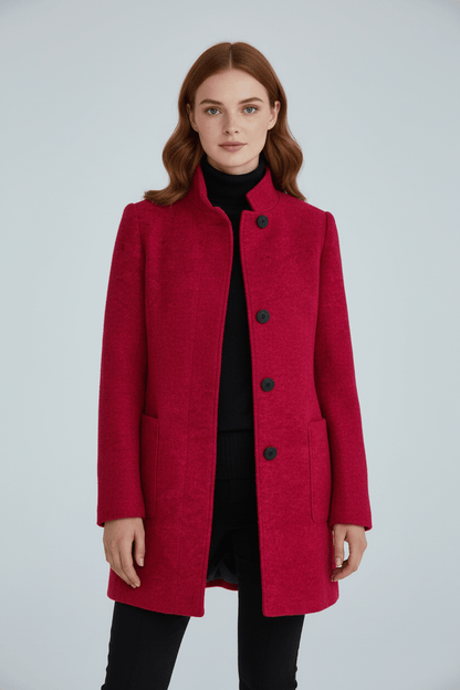 Delilah – Tailored Stand-Collar Overcoat