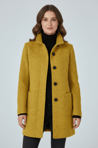 Delilah – Tailored Stand-Collar Overcoat