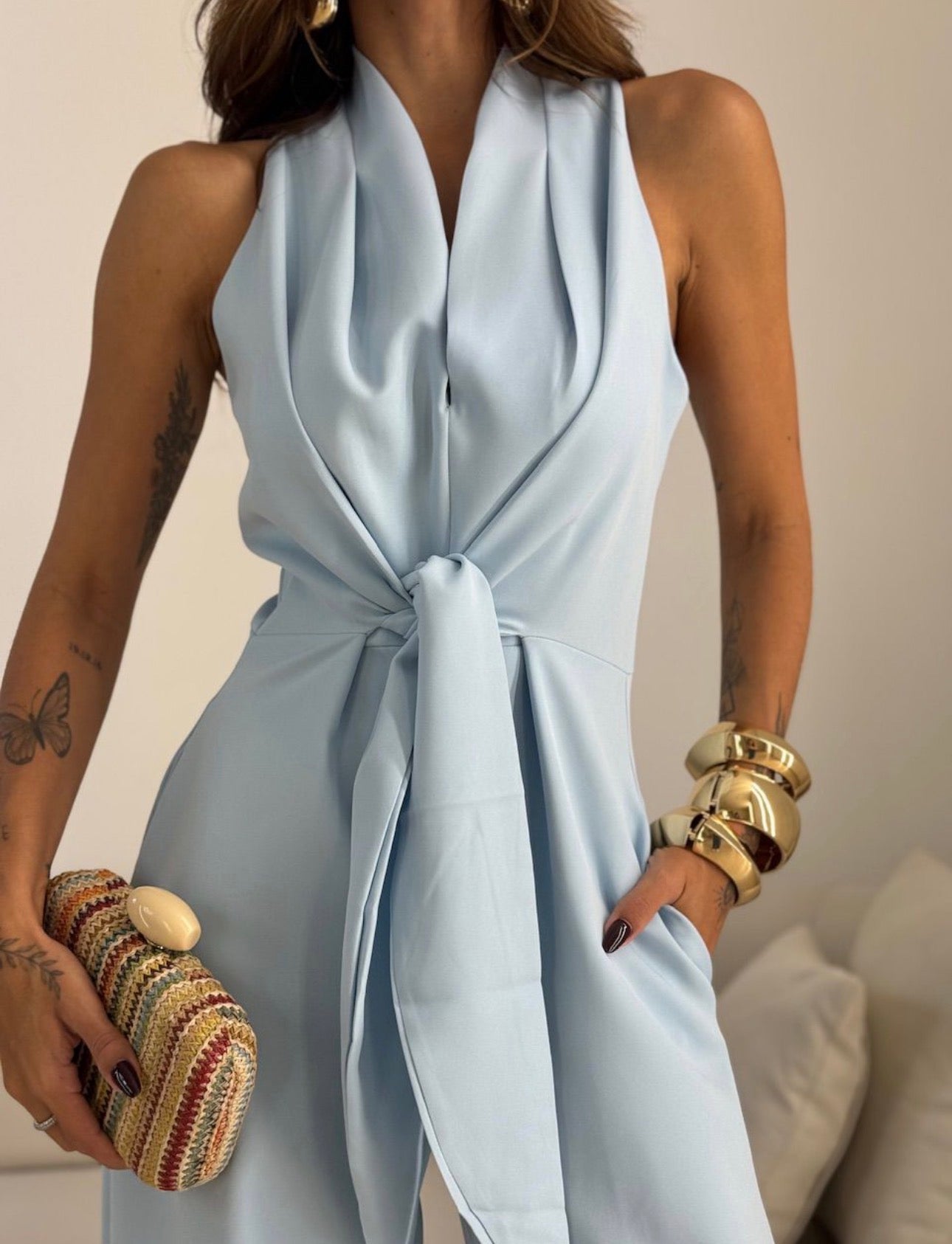 Reba – Halter Neck Wide-Leg Jumpsuit