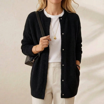 Wilma – Knit Cardigan with Gold Buttons