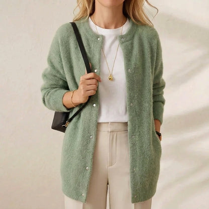 Wilma – Knit Cardigan with Gold Buttons