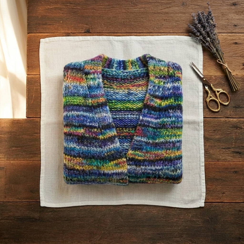 Roxanne – Striped Open-Front Knit Cardigan