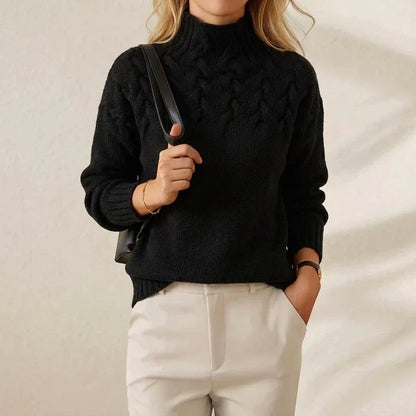 Viola – Cable Knit Turtleneck Sweater