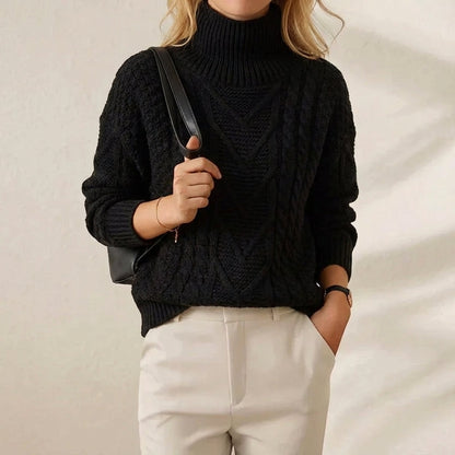 Marcy – Cable Knit Turtleneck Sweater