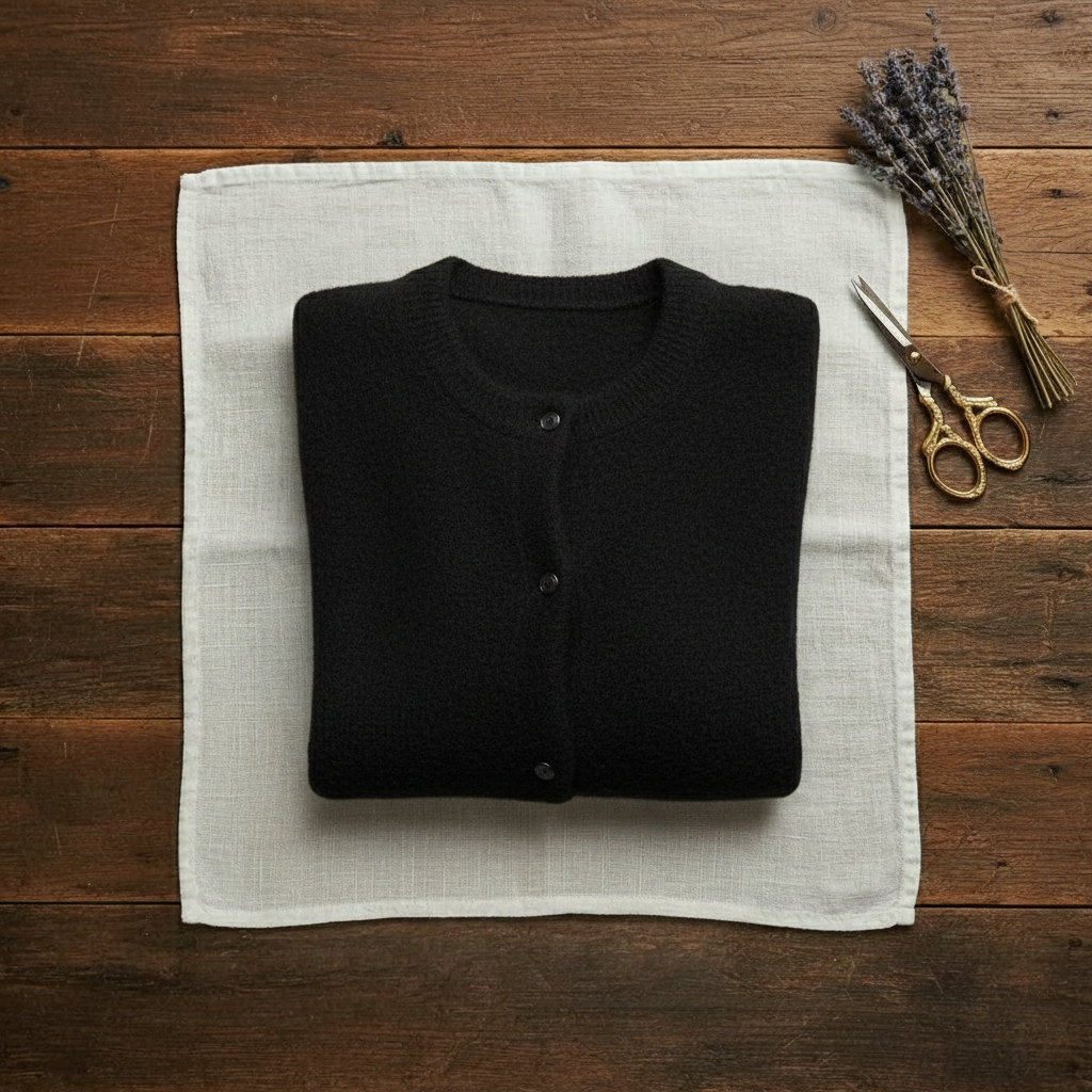 Wilma – Knit Cardigan with Gold Buttons