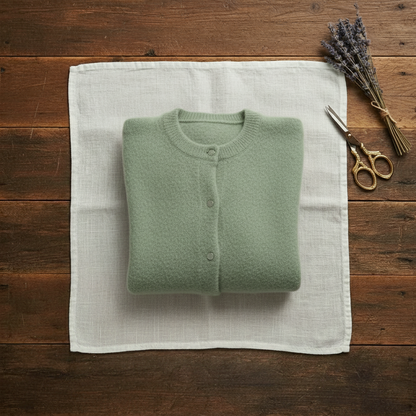 Wilma – Knit Cardigan with Gold Buttons