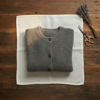 Wilma – Knit Cardigan with Gold Buttons