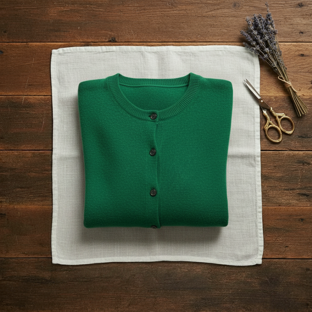 Nellie – Crew Neck Button-Front Knit Cardigan