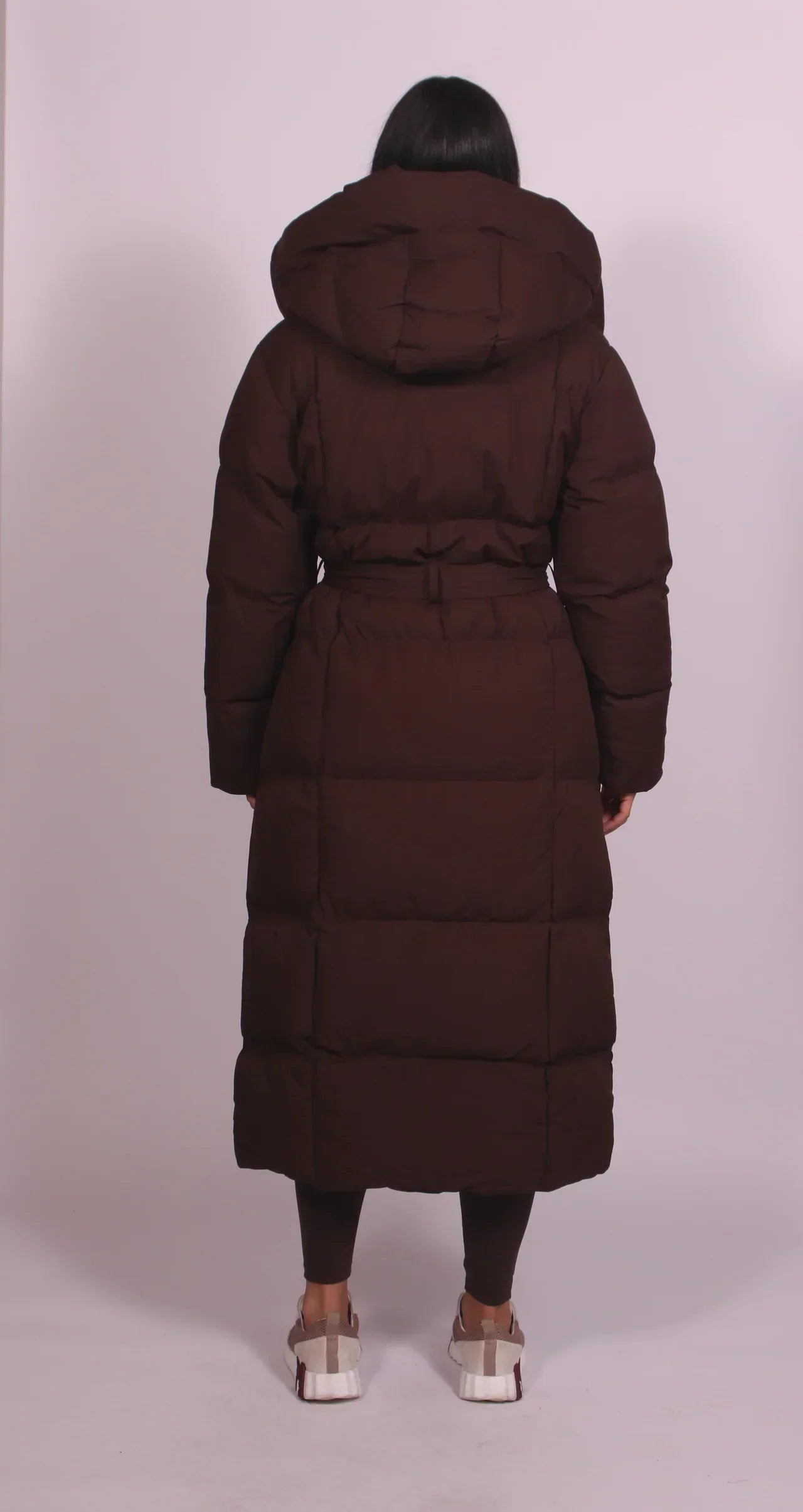 Leanne – Longline Belted Puffer Coat
