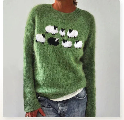 Ruby – Whimsical Sheep Knit Sweater