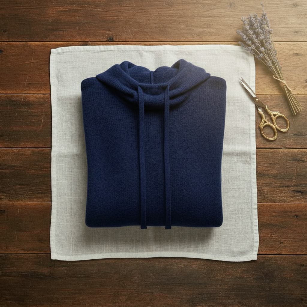 Shannon – Cowl Neck Drawstring Knit Sweater