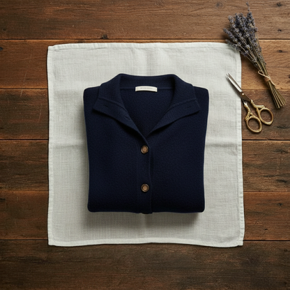 Marjorie – Collared Button-Up Knit Cardigan