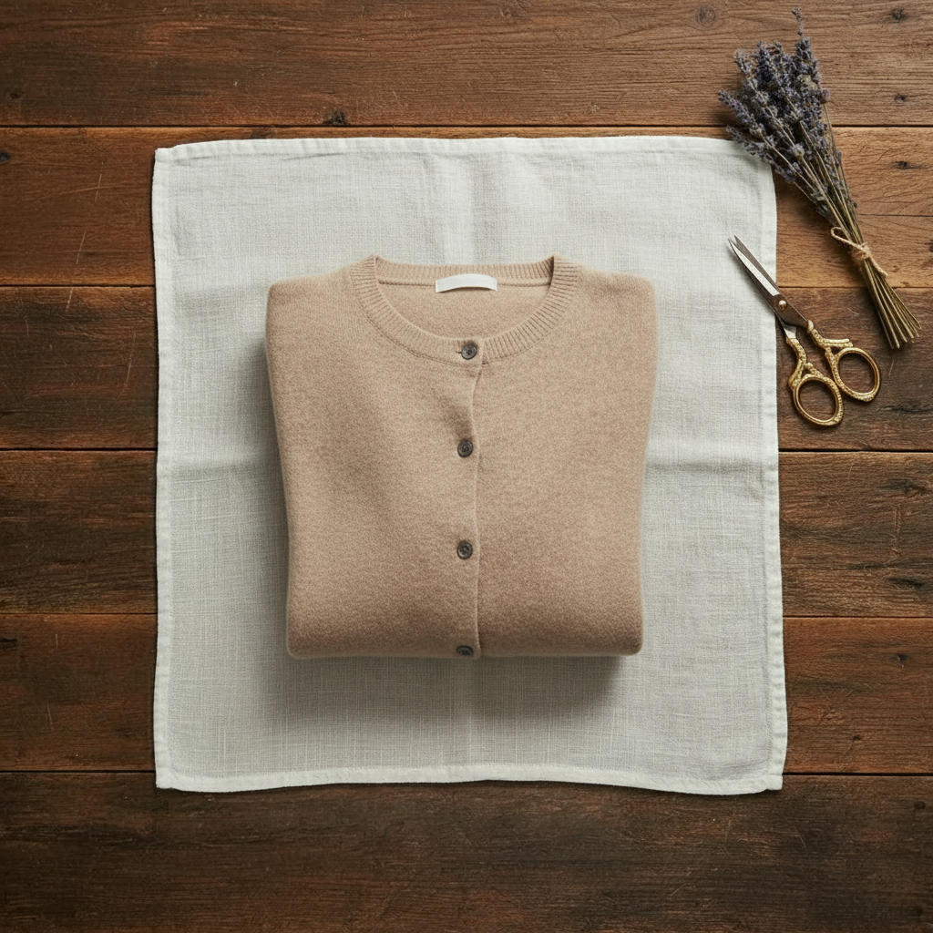 Nellie – Crew Neck Button-Front Knit Cardigan