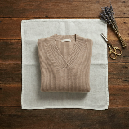 Vivien – Ribbed V-Neck Sweater