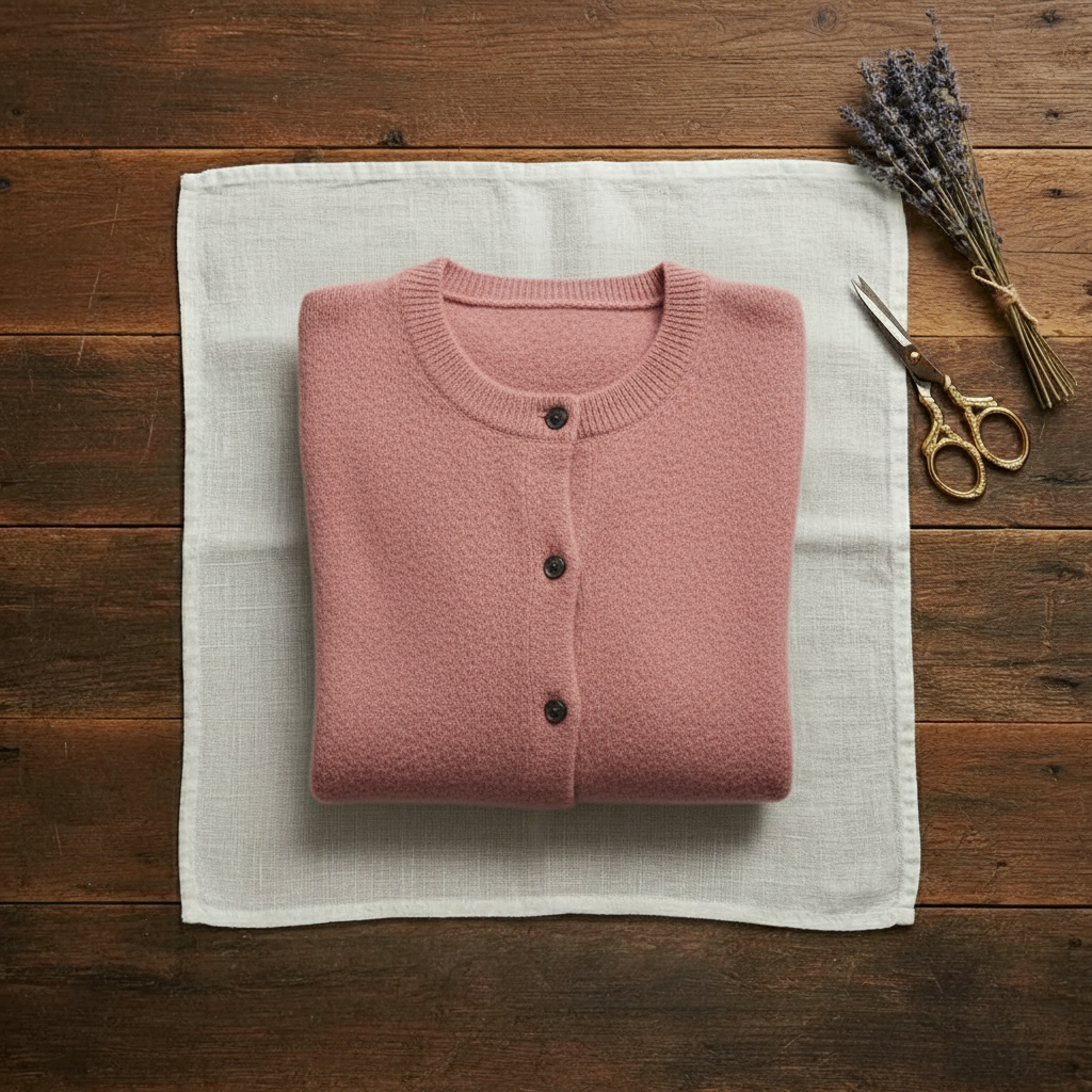 Nellie – Crew Neck Button-Front Knit Cardigan