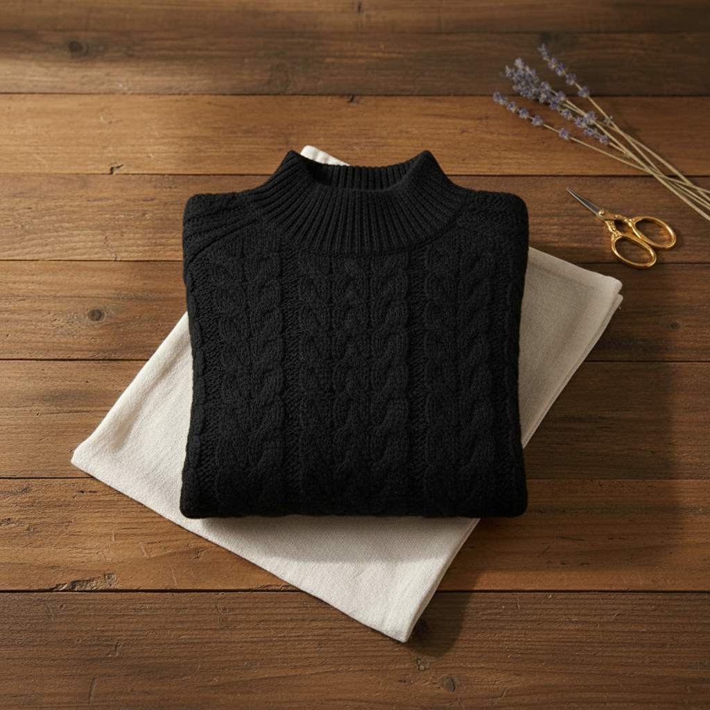 Marcy – Cable Knit Turtleneck Sweater