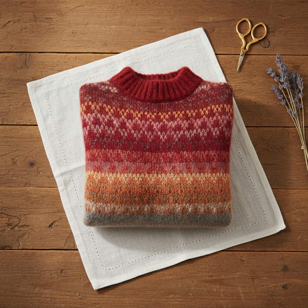 Alvina – Fair Isle Knit Turtleneck Sweater