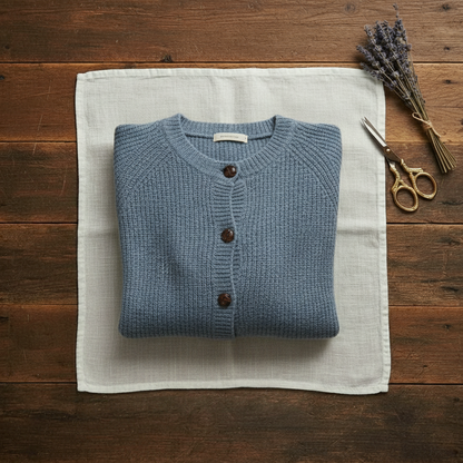 Mabel – Ribbed Knit Button-Front Cardigan