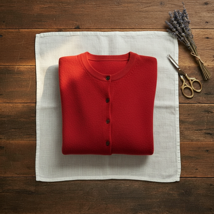 Nellie – Crew Neck Button-Front Knit Cardigan