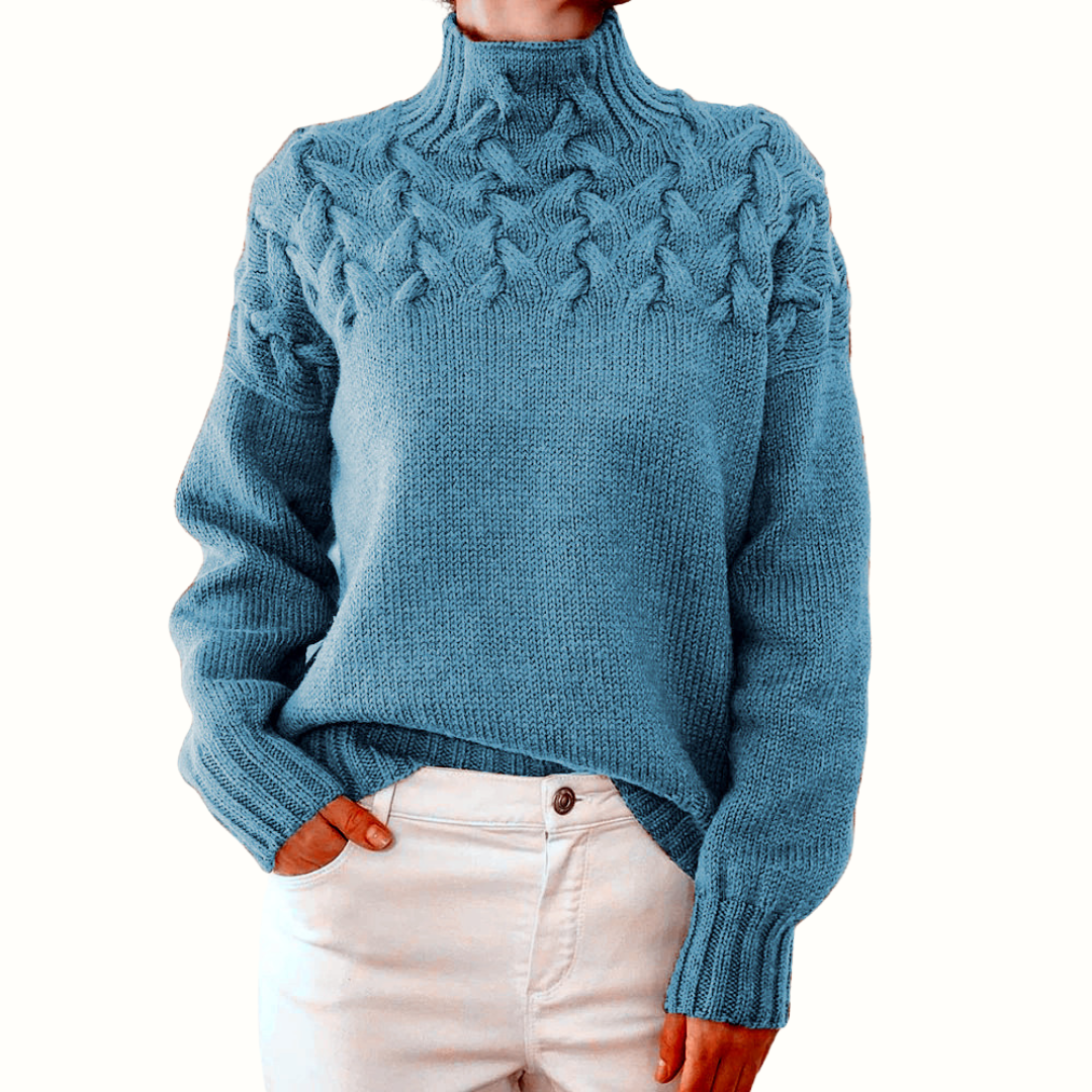 Leah – Cable Knit Turtleneck Sweater