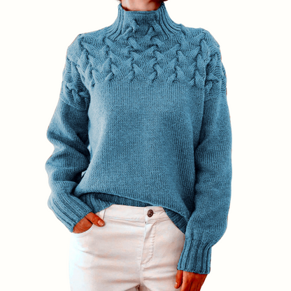 Leah – Cable Knit Turtleneck Sweater