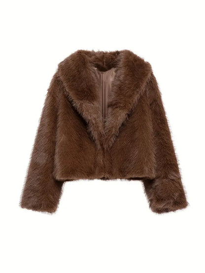 Rosemarie – Luxurious Faux Fur Cropped Jacket