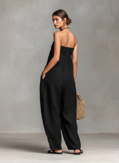 Madelyn – Strapless Wide-Leg Relaxed Jumpsuit