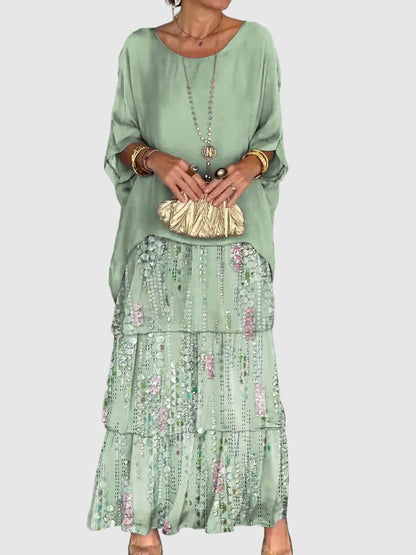 Leslie – Tiered Chiffon-Look Maxi Dress