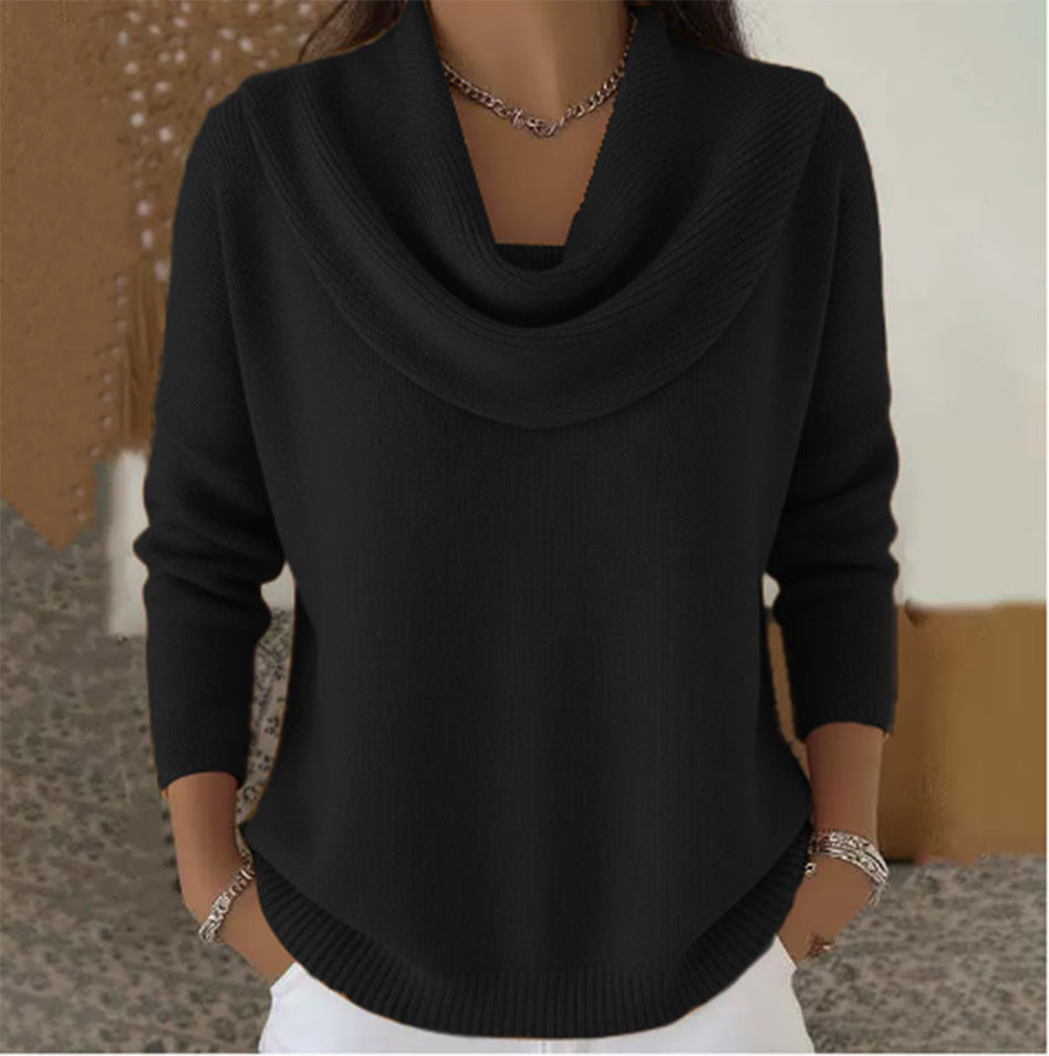 Louise – Cowl Neck Knit Sweater