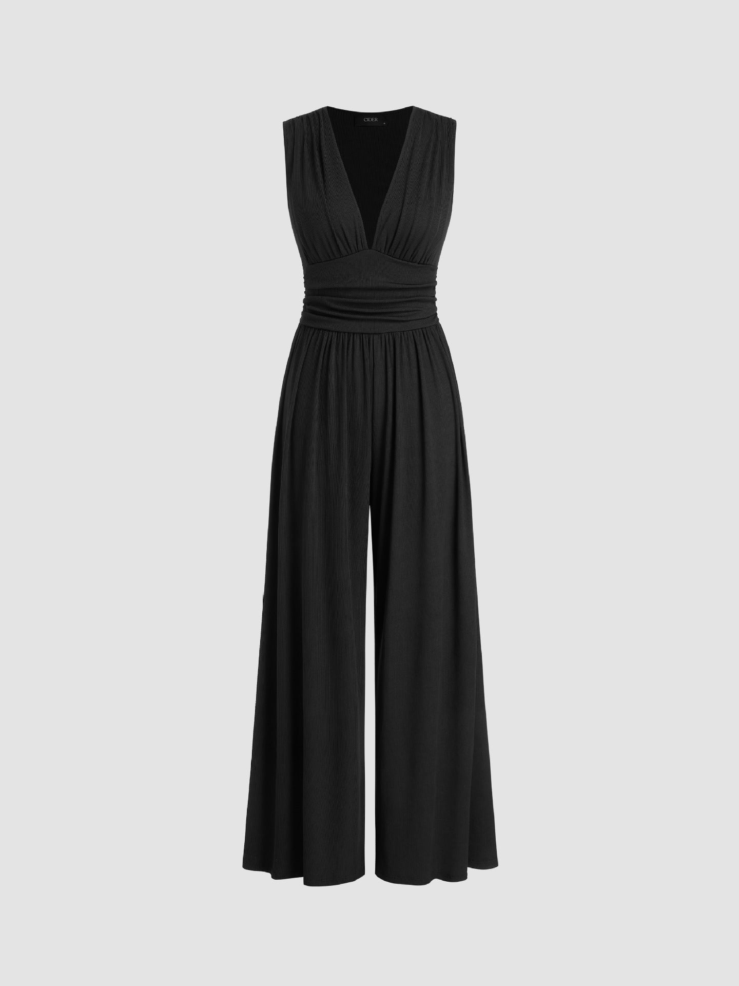 Priscilla – Wide Leg V Neckline Jumpsuit