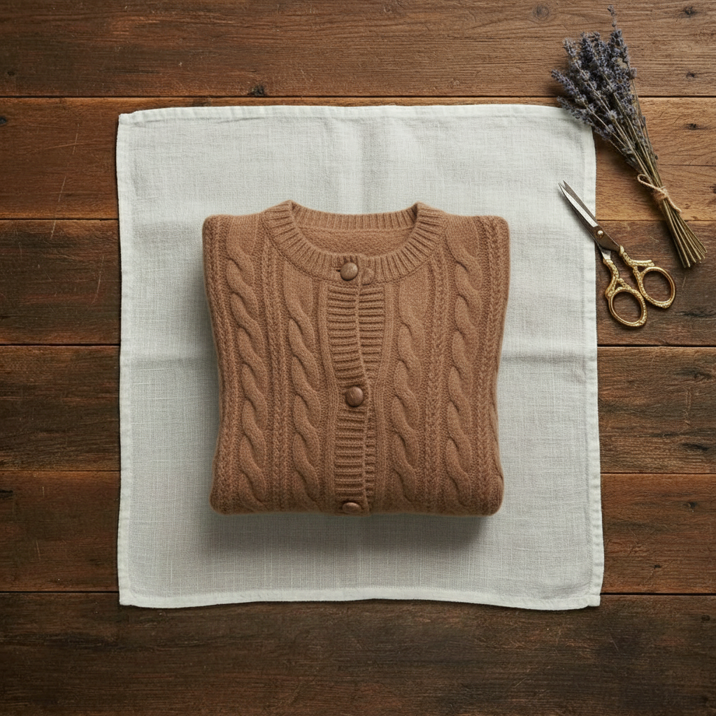 Marcella – Cable Knit Button-Front Cardigan