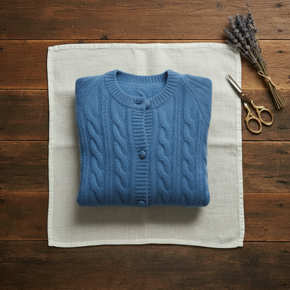 Marcella – Cable Knit Button-Front Cardigan