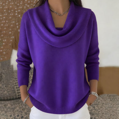 Louise – Cowl Neck Knit Sweater
