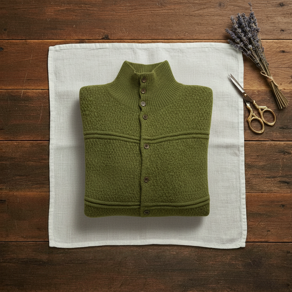 Jacqueline – Mock Neck Button-Up Knit Cardigan
