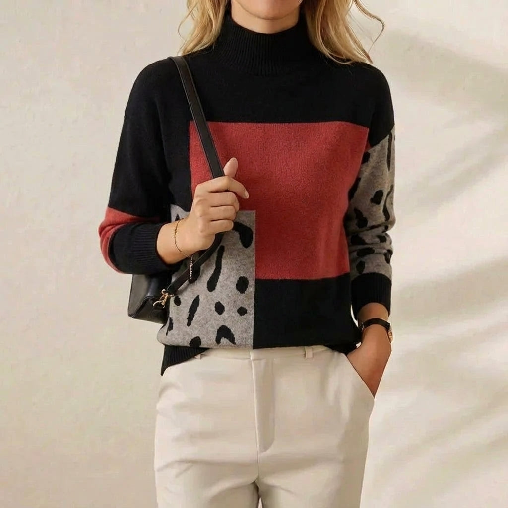 Patricia – Color-Block Knit Sweater