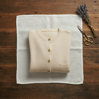 Beverly – Crew Neck Button-Up Knit Cardigan