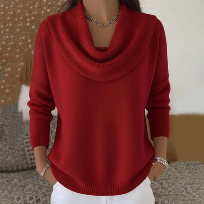 Louise – Cowl Neck Knit Sweater